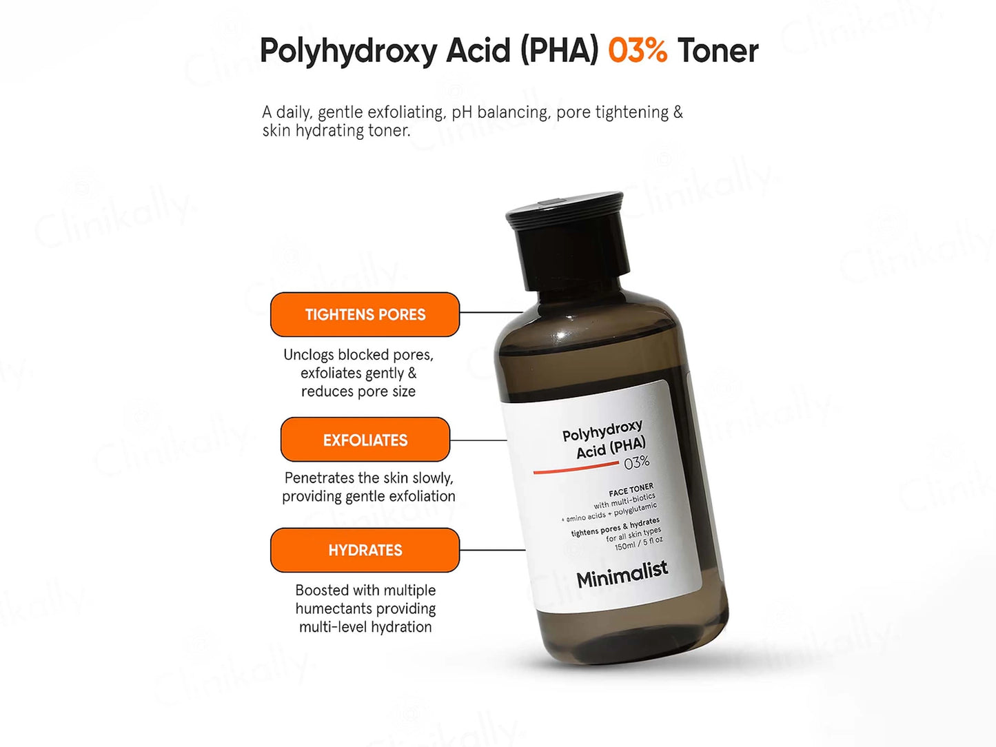 Minimalist 3 Percent Polyhydroxy Acid PHA Face Toner