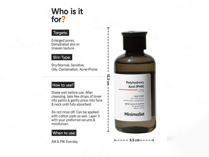 Minimalist 3 Percent Polyhydroxy Acid PHA Face Toner