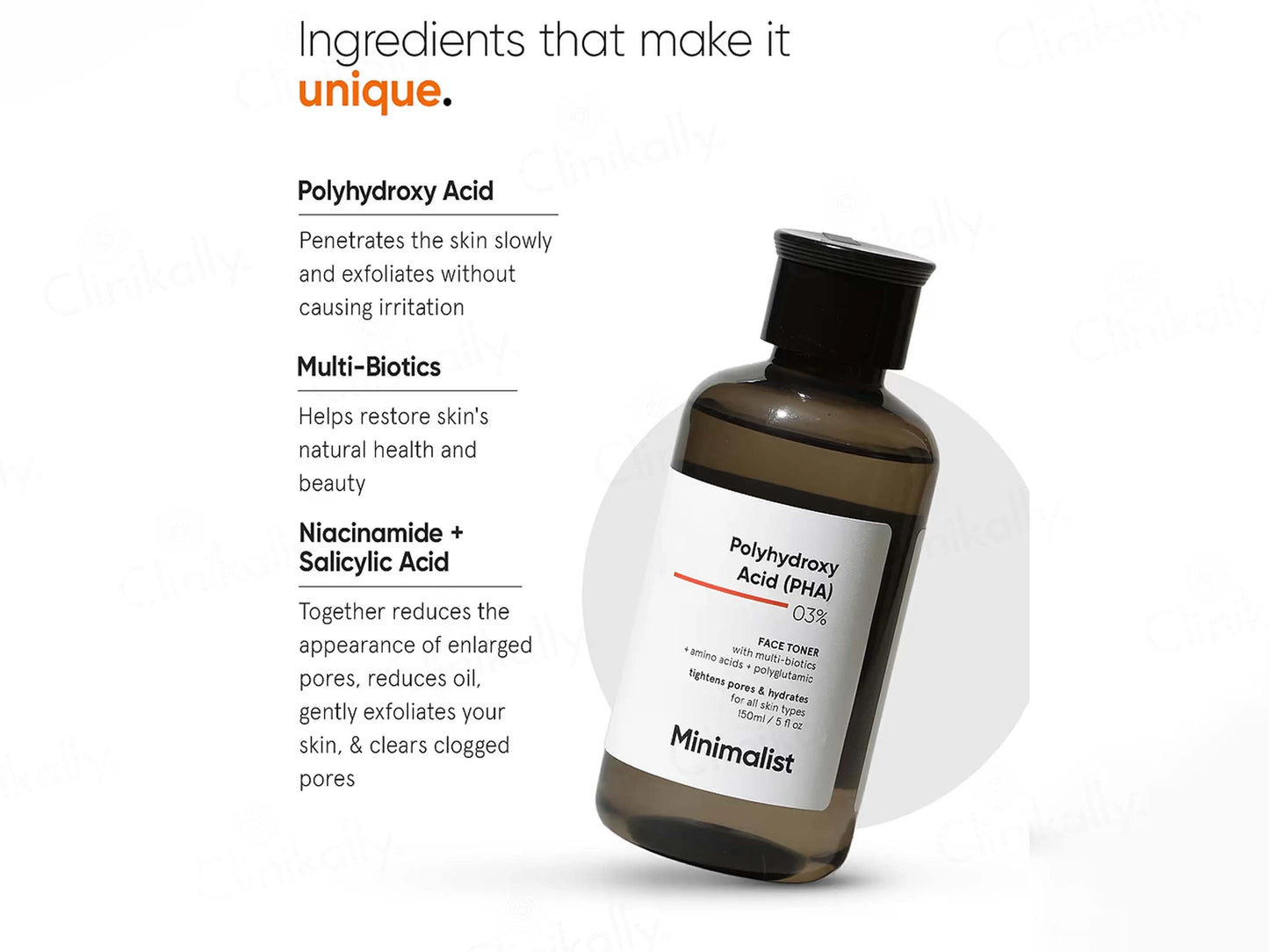 Minimalist 3 Percent Polyhydroxy Acid PHA Face Toner