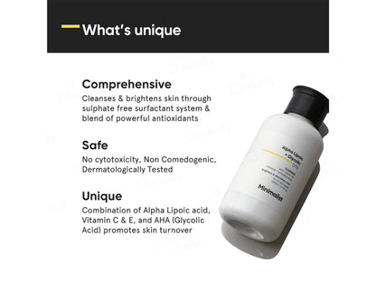 Minimalist 7 Percent ALA and  AHA Brightening Cleanser