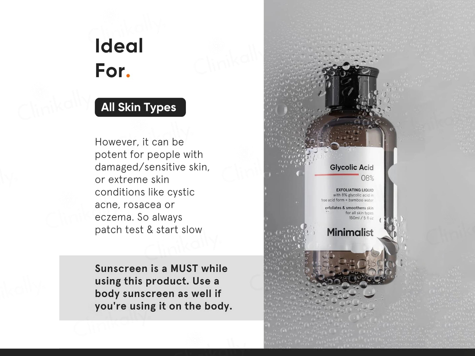 Minimalist 8 Percent Glycolic Acid Exfoliating Liquid