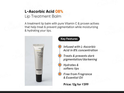 Minimalist 8 Percent L-Ascorbic Acid Lip Treatment Balm