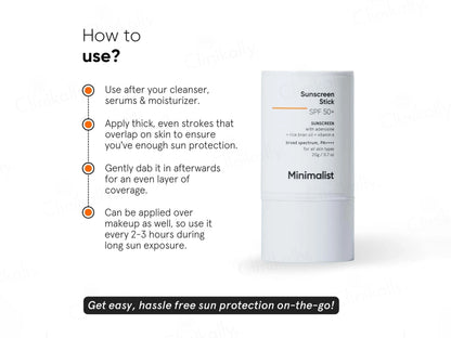 Minimalist Broad Spectrum Sunscreen Stick SPF 50 PA