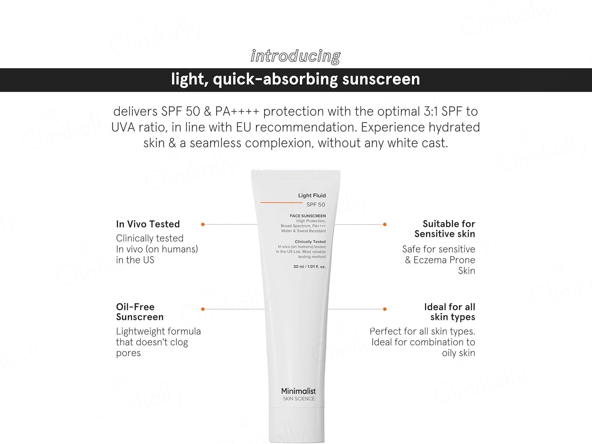 Minimalist Light Fluid Face Sunscreen SPF 50 PA
