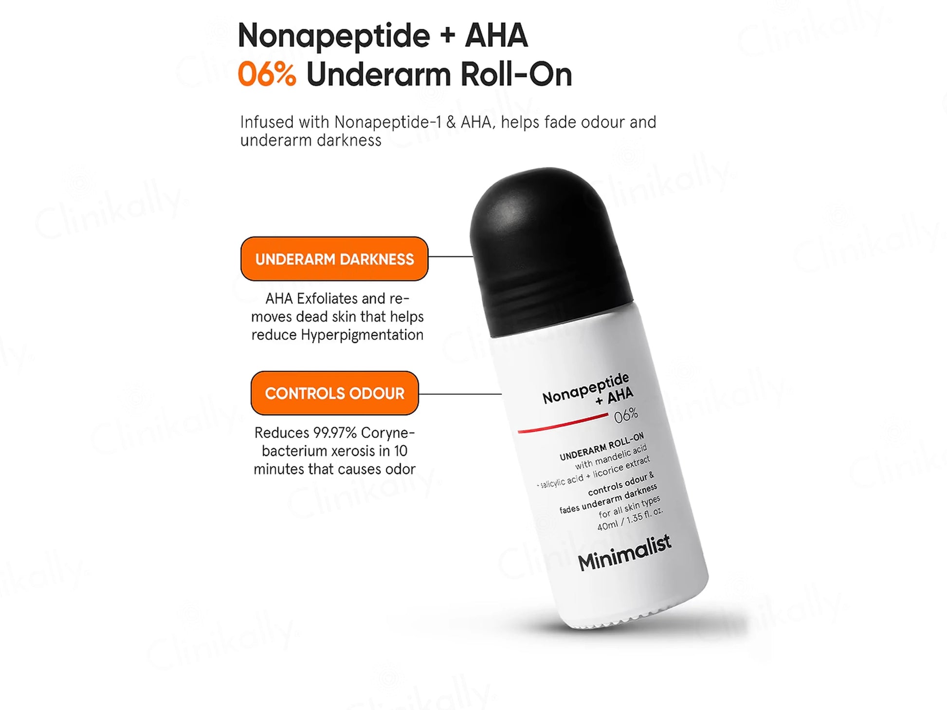 Minimalist Nonapeptide  AHA 6 Percent Underarm Roll-On