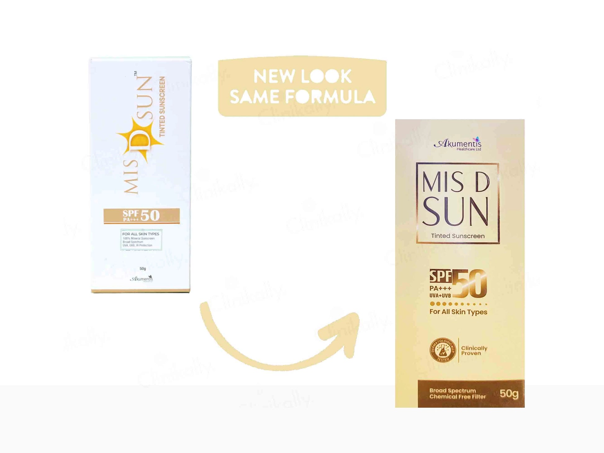 Mis D Sun Tinted Sunscreen SPF 50 PA