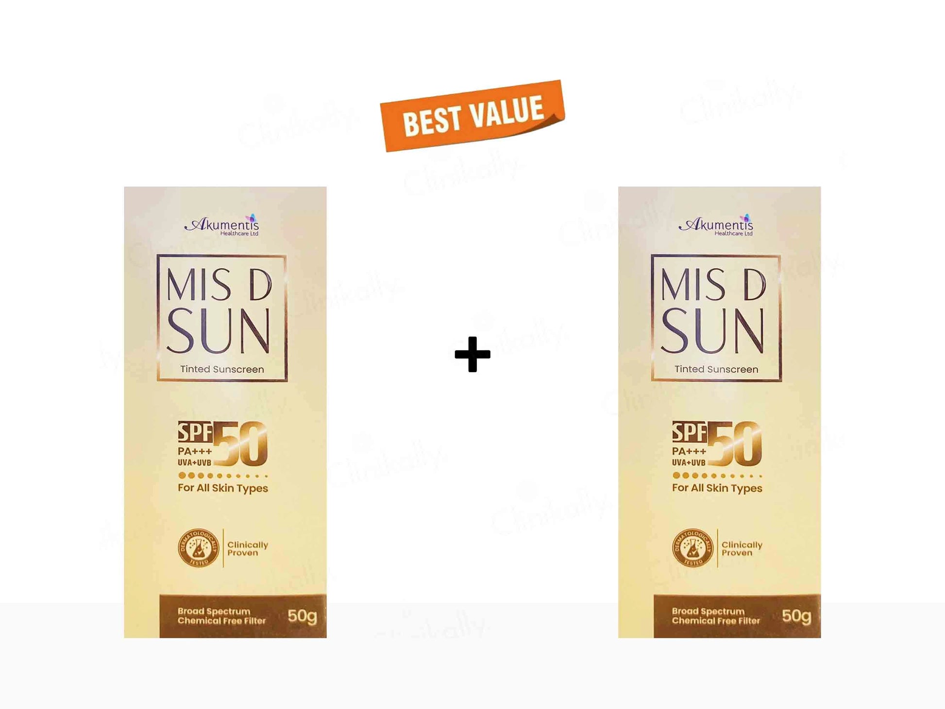 Mis D Sun Tinted Sunscreen SPF 50 PA