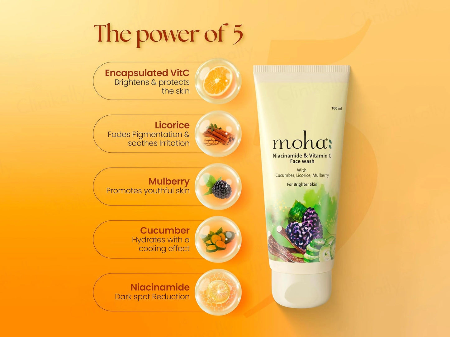 Moha: Niacinamide and  Vitamin C Skin Brightening Face Wash
