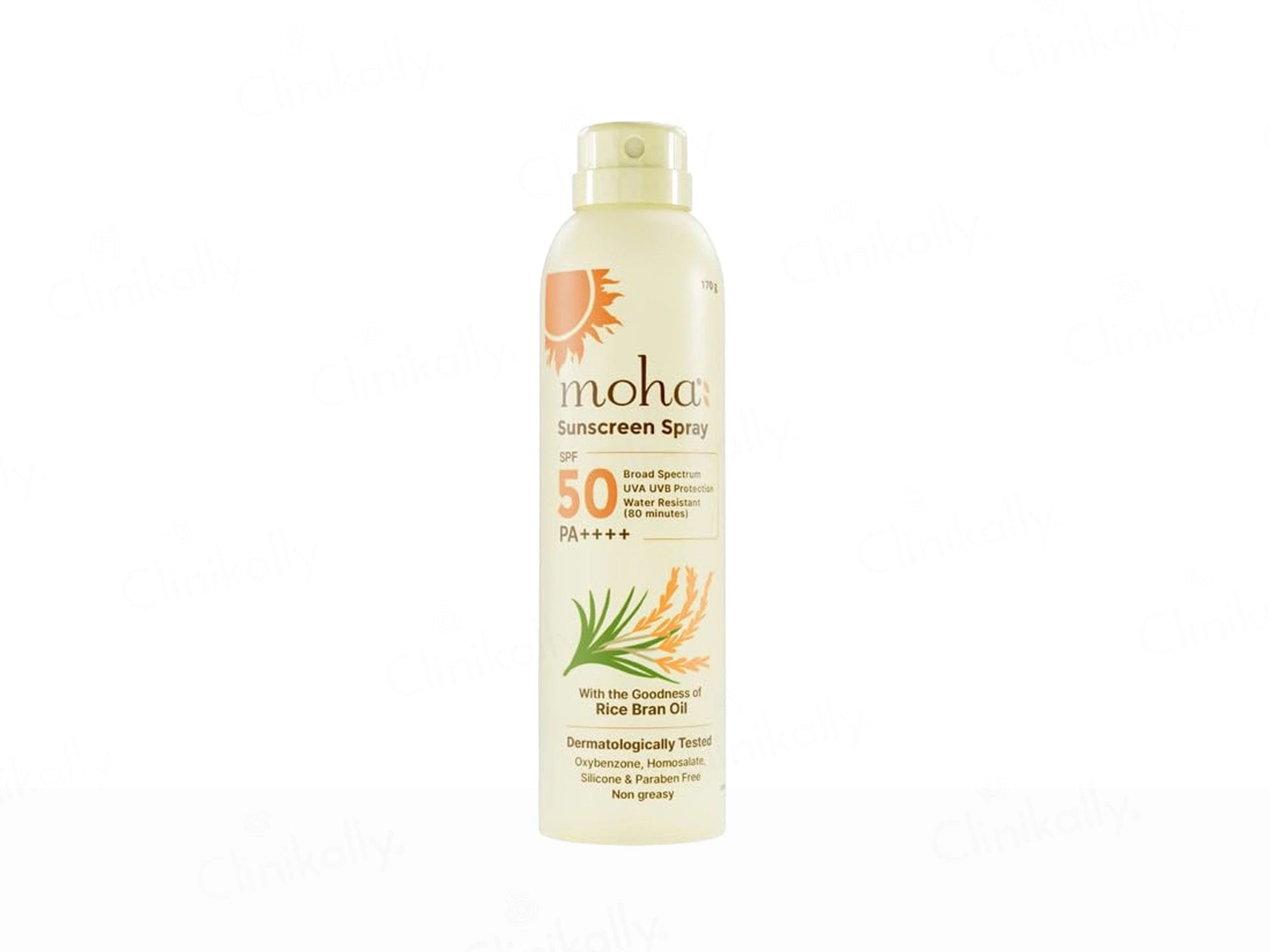 Moha: Rice Bran Oil Sunscreen Spray SPF 50 PA