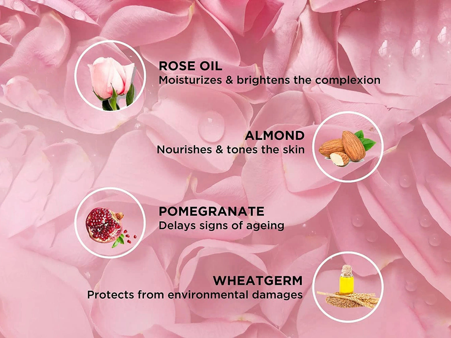 Moha: Rose and  Almond Soap Pack Of 3