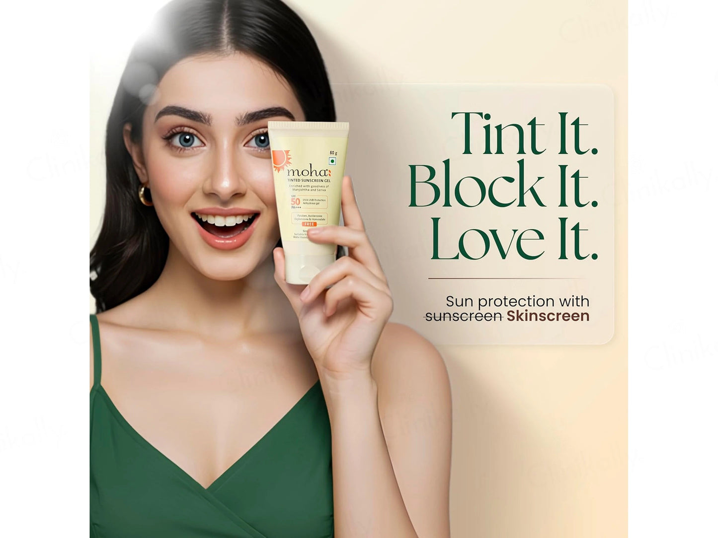 Moha: Tinted Sunscreen Gel SPF 50 PA