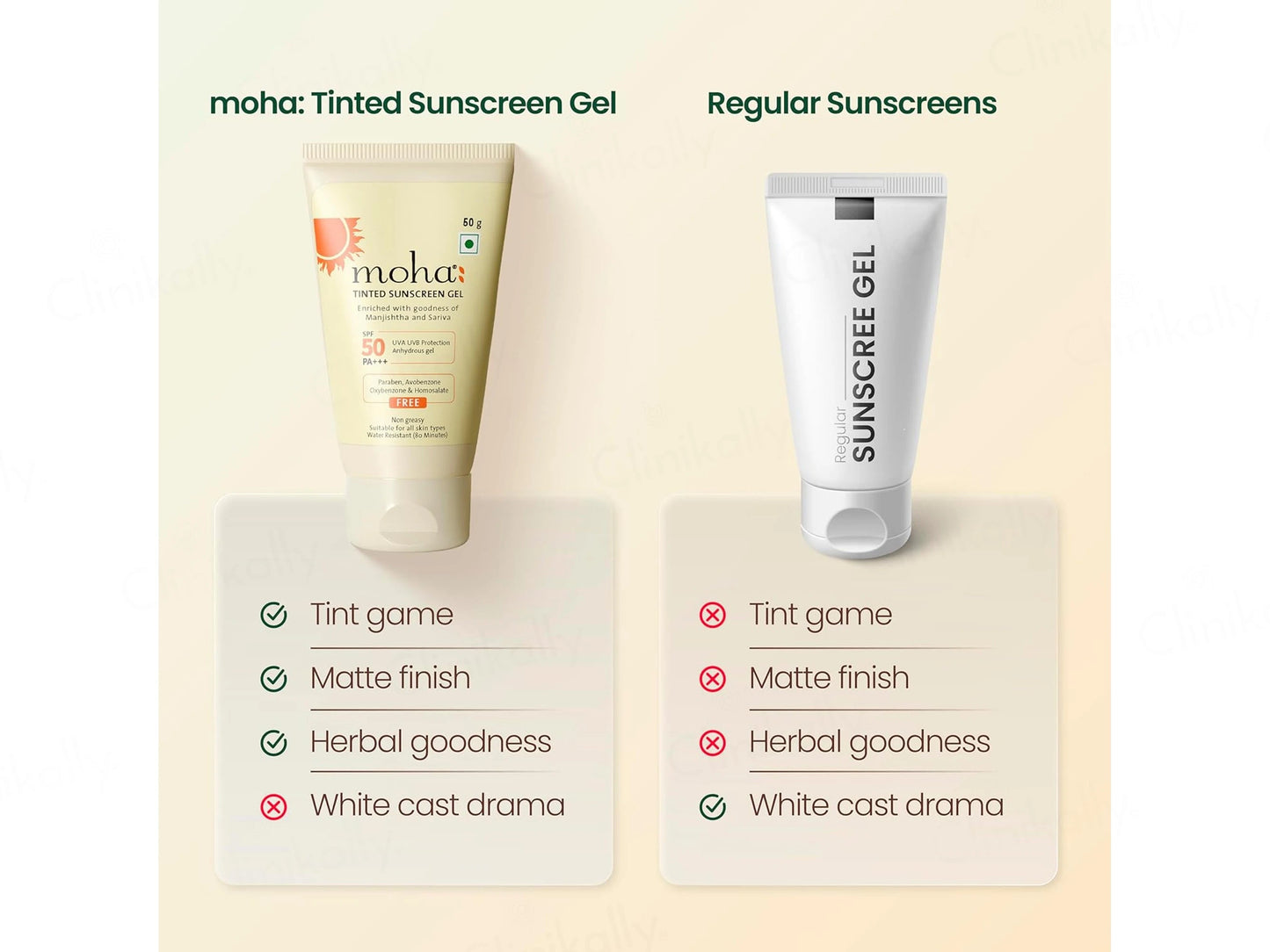 Moha: Tinted Sunscreen Gel SPF 50 PA