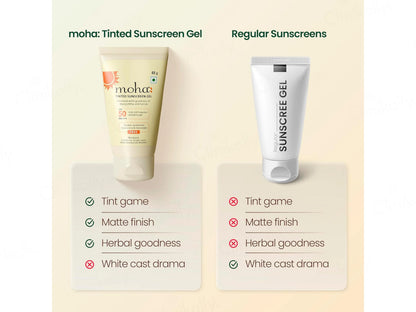 Moha: Tinted Sunscreen Gel SPF 50 PA