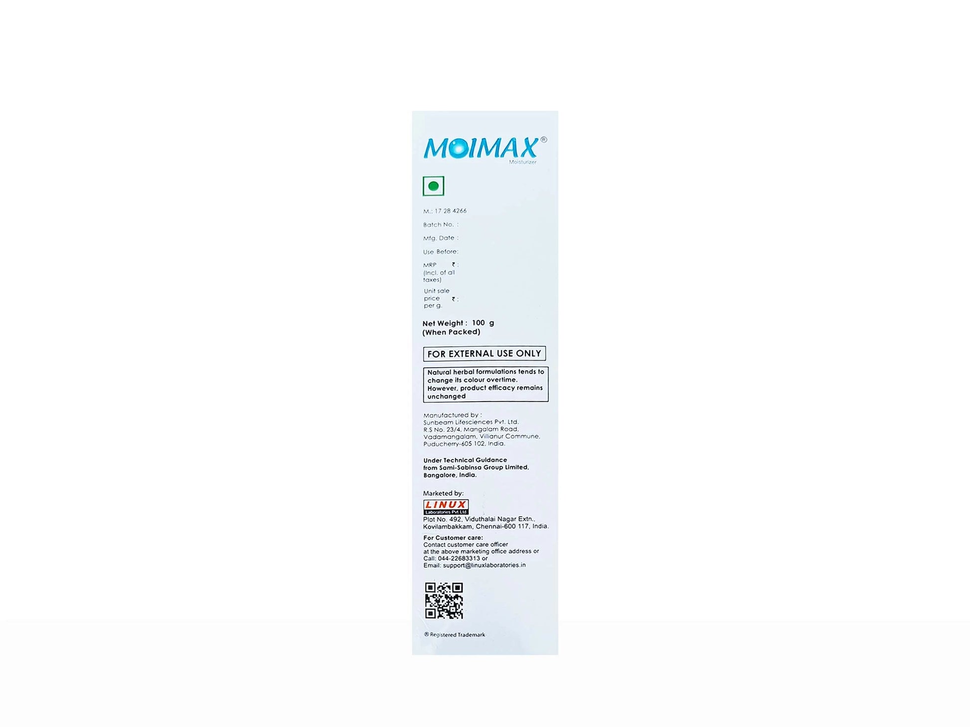 Moimax Moisturizer Cream