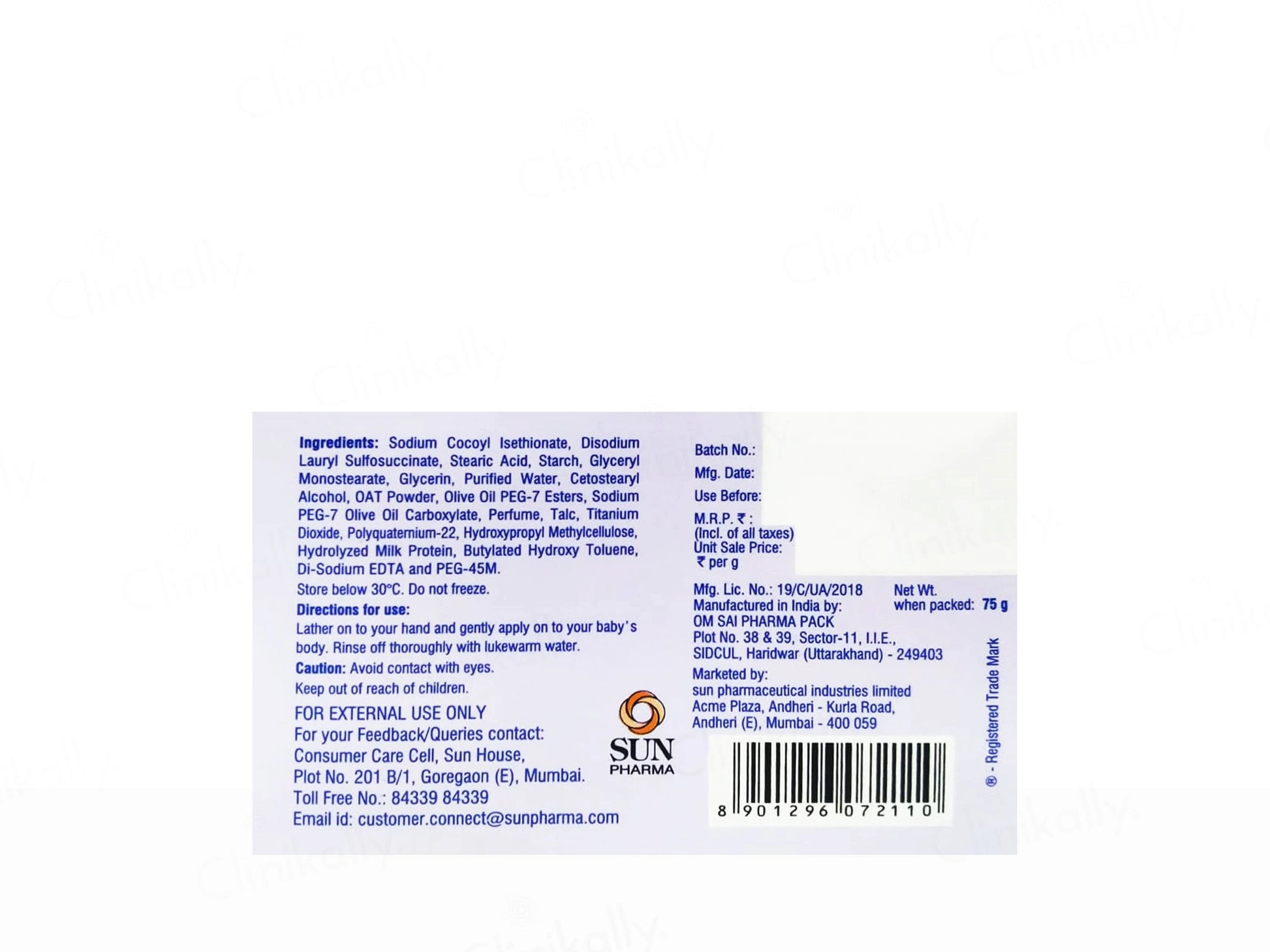 Moisturex Baby Gentle Bathing Bar