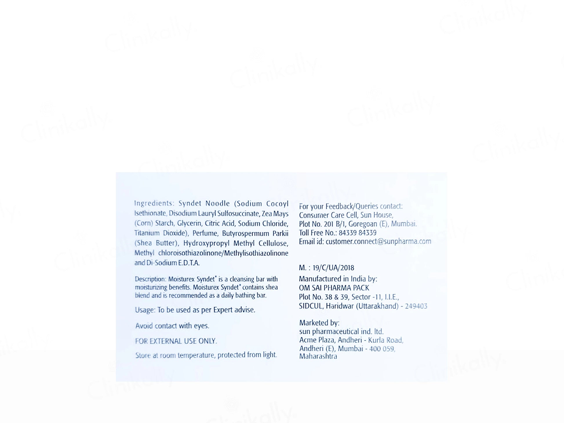 Moisturex Syndet Bathing Bar