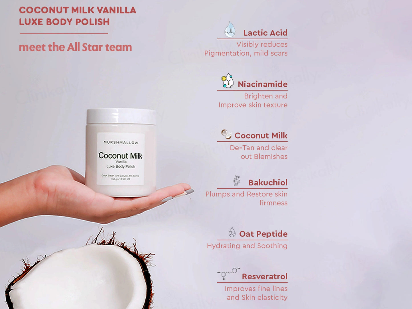Murshmallow Coconut Milk and  Vanilla Luxe Body Polish