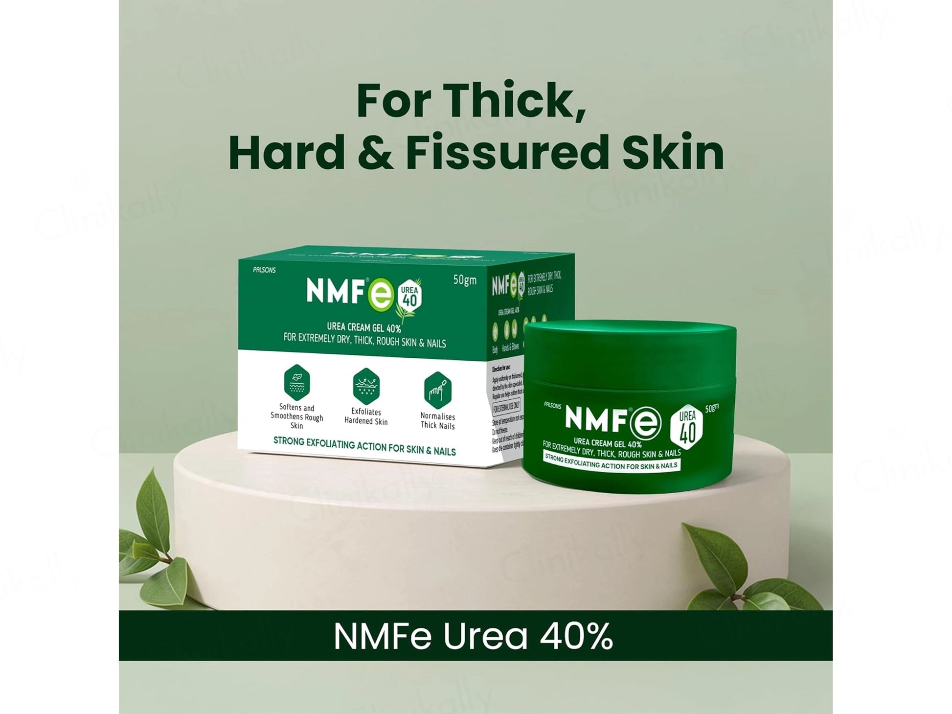 NMFe Urea 40 Percent Cream Gel For Extremely Dry Skin and  Nails