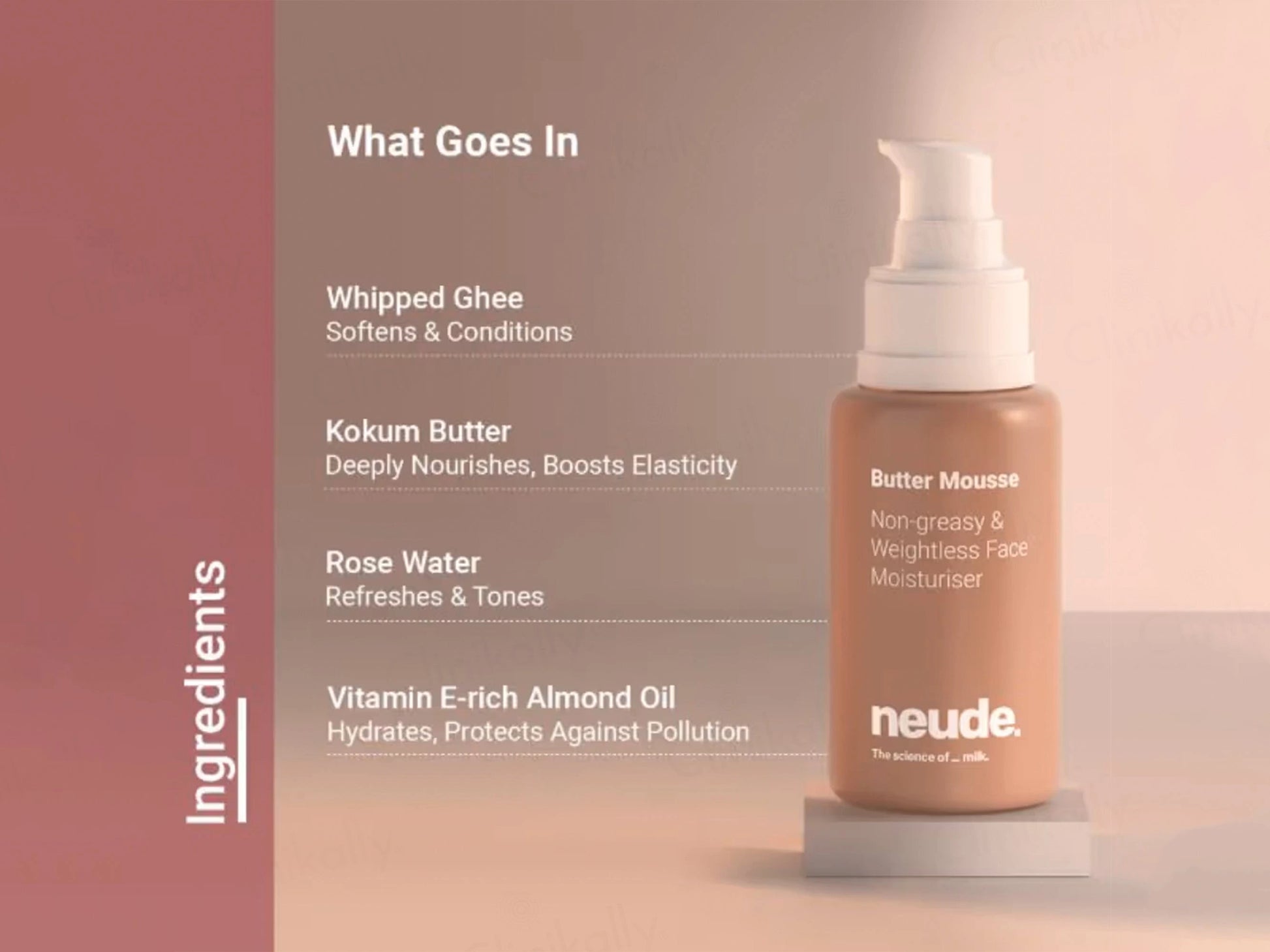 Neude Butter Mousse Non-greasy and  Weightless Face Moisturiser