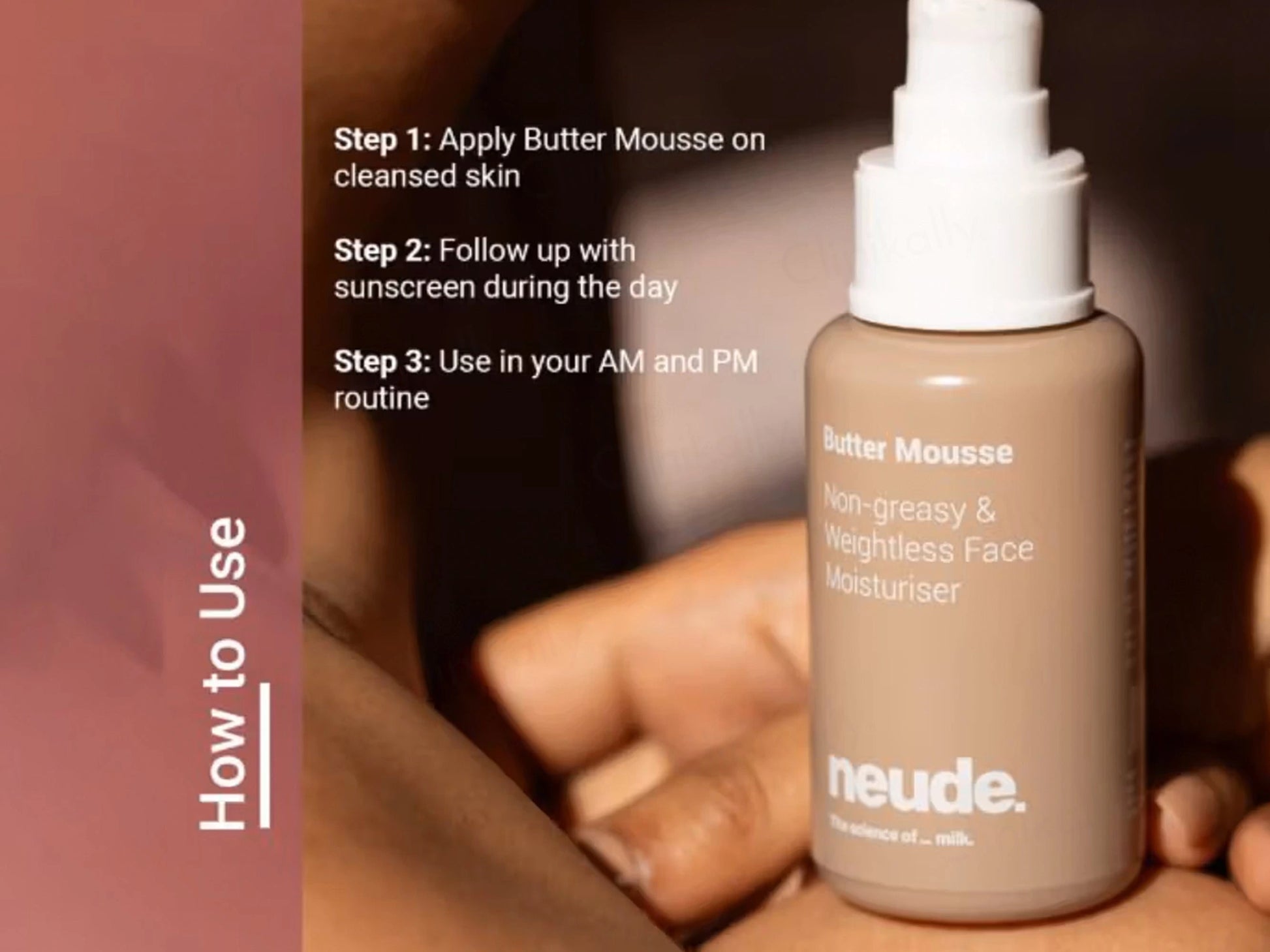 Neude Butter Mousse Non-greasy and  Weightless Face Moisturiser