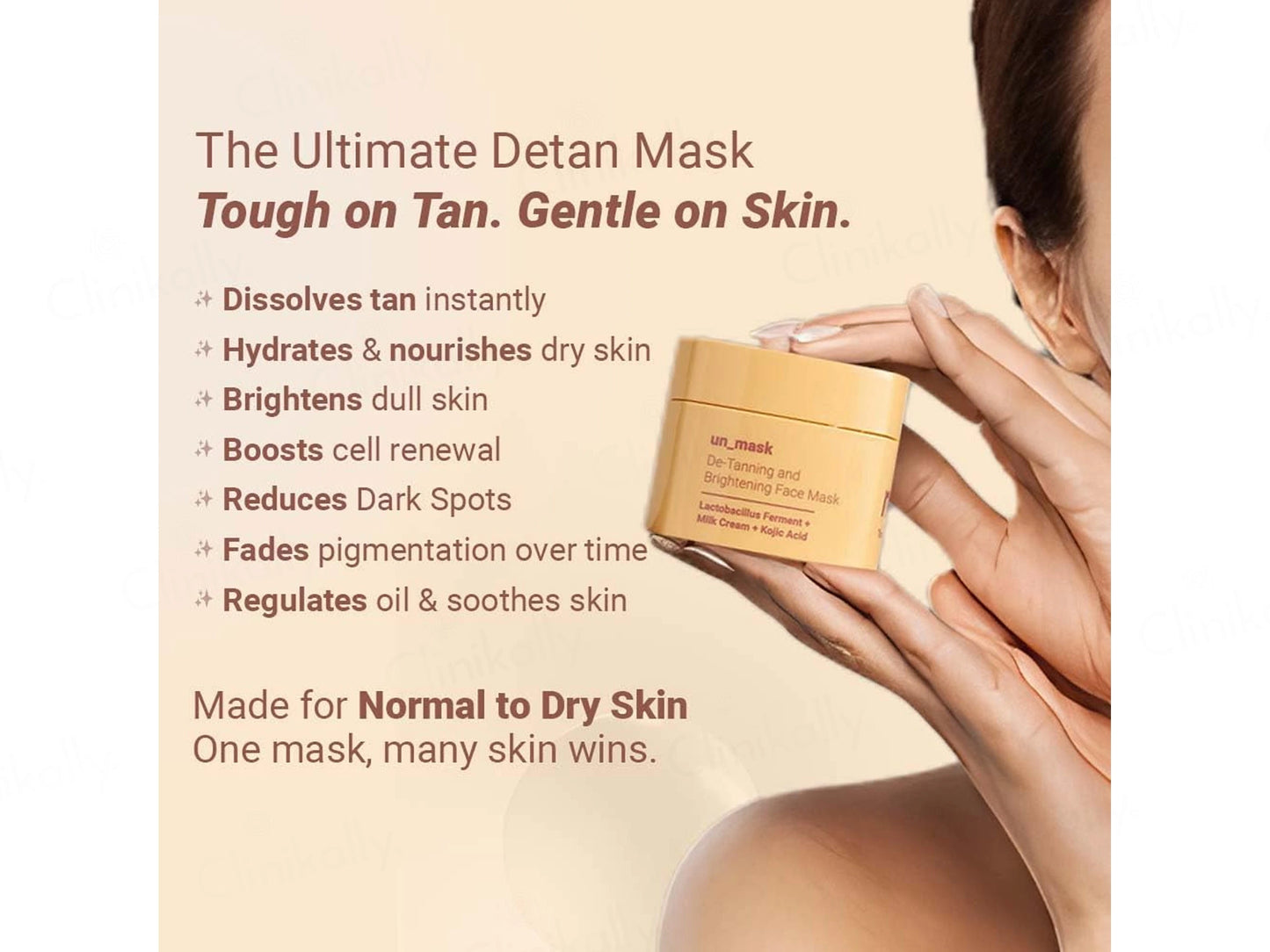 Neude Unmask Everyday De-Tanning, Hydrating and Brightening Face Mask