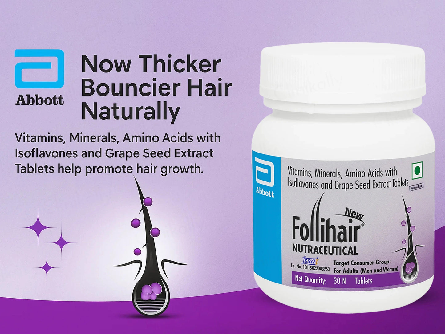 New Follihair Tablet Bottle