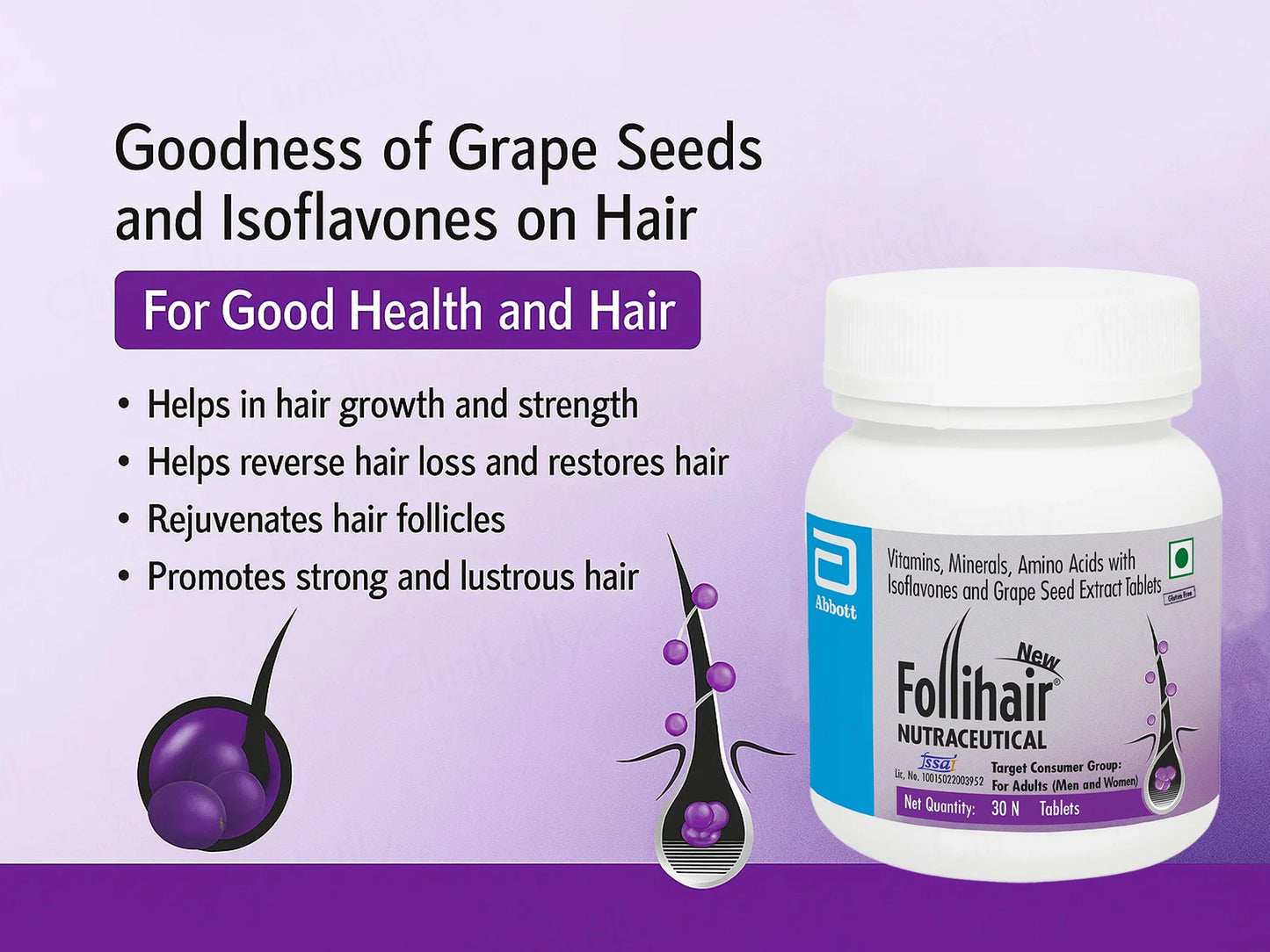 New Follihair Tablet Bottle