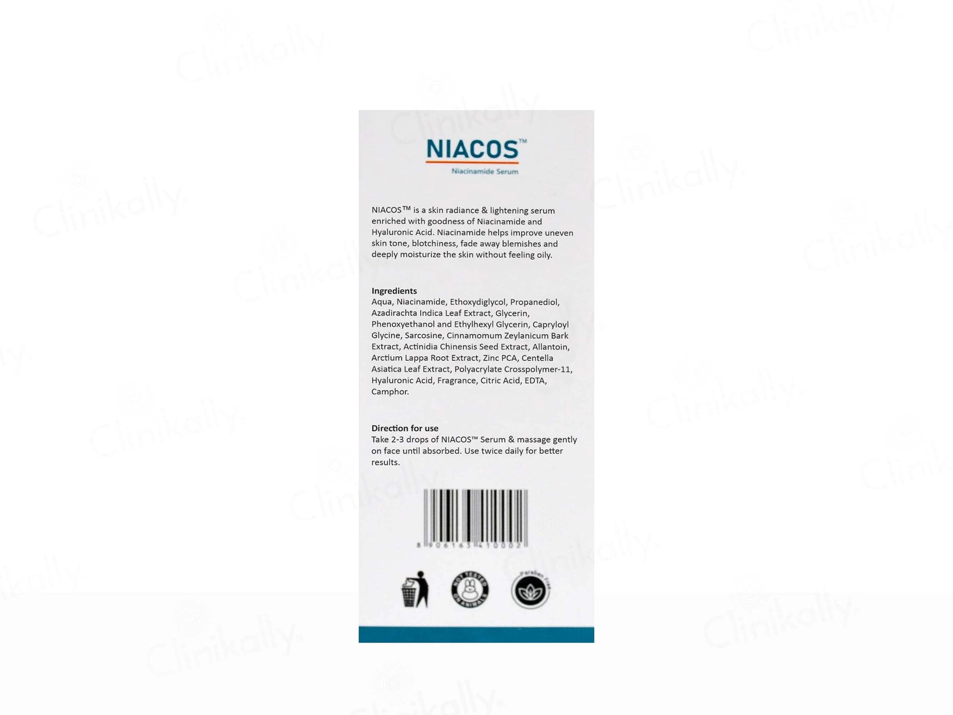 Niacos Niacinamide Skin Radiance and  Lightening Serum