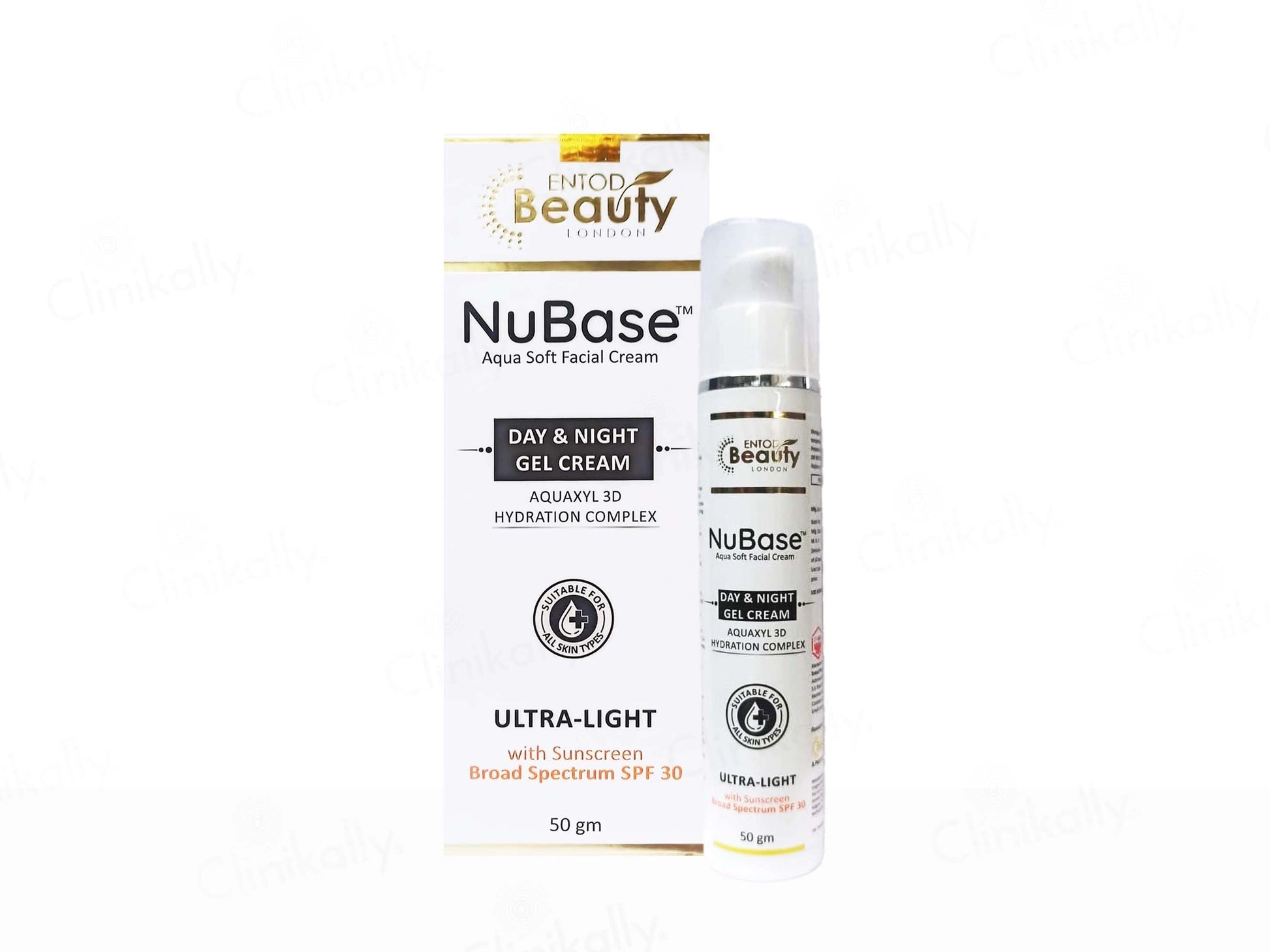 NuBase Aqua Soft Ultra-Light Day and  Night Facial Gel Cream SPF 30
