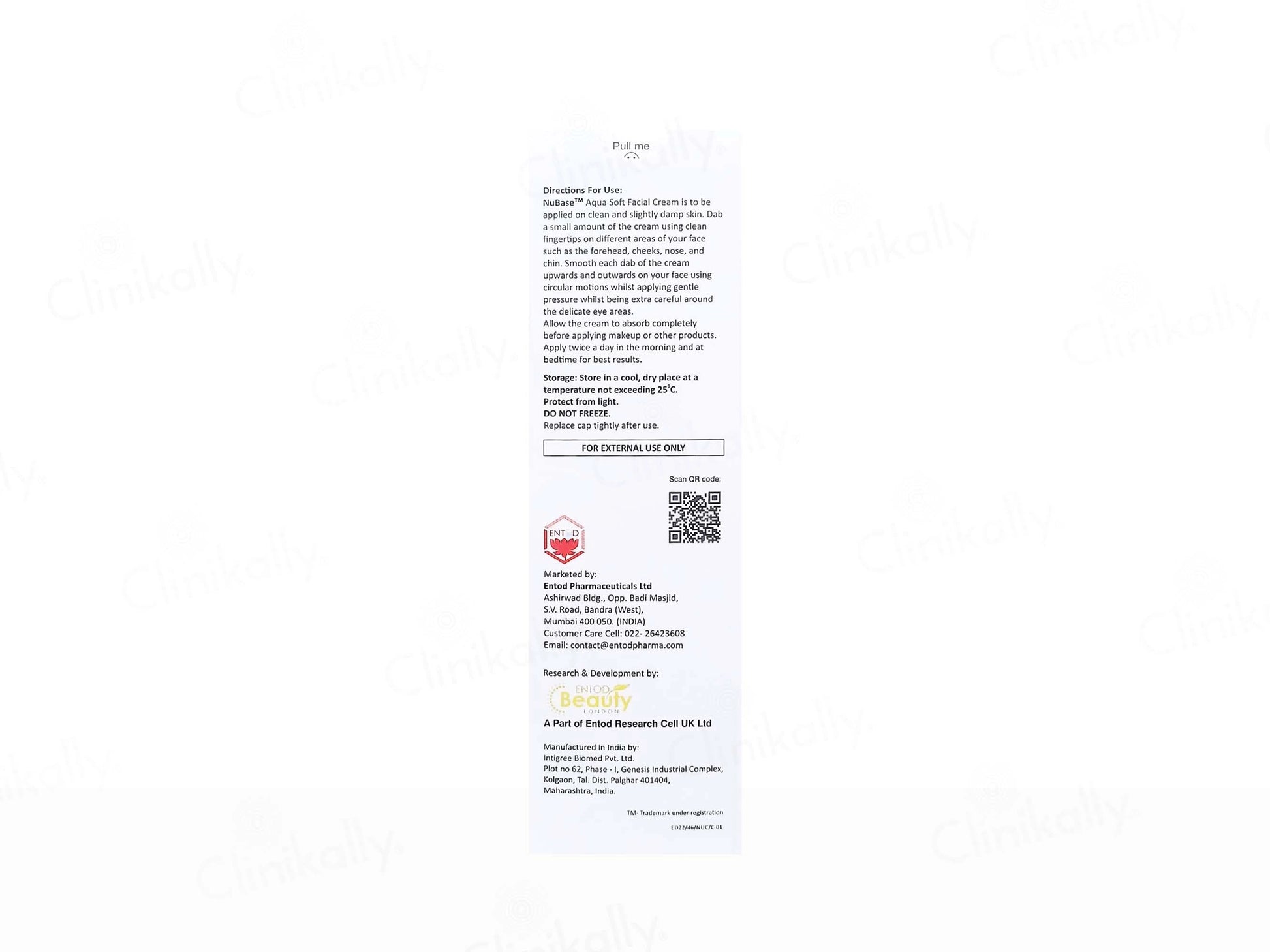 NuBase Aqua Soft Ultra-Light Day and  Night Facial Gel Cream SPF 30