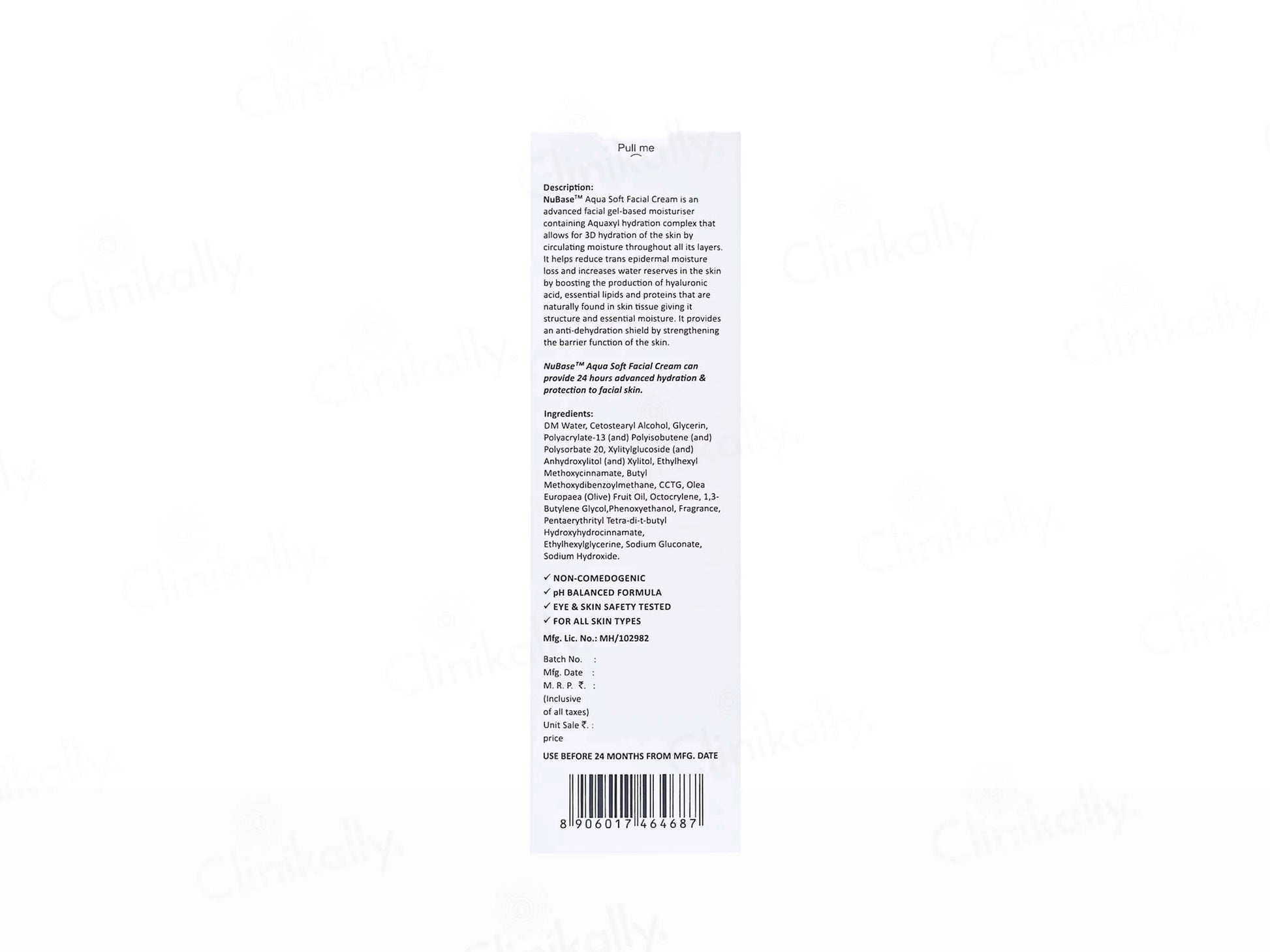 NuBase Aqua Soft Ultra-Light Day and  Night Facial Gel Cream SPF 30