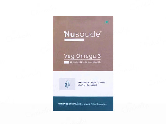 Nusaude Veg Omega 3 Nutraceutical Liquid Filled Capsule