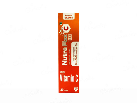 Nutra Fizz C 1000 Effervescent Tablet - Orange Flavour