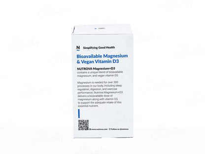 Nutrova Magnesium  D3 Health Supplement Tablet