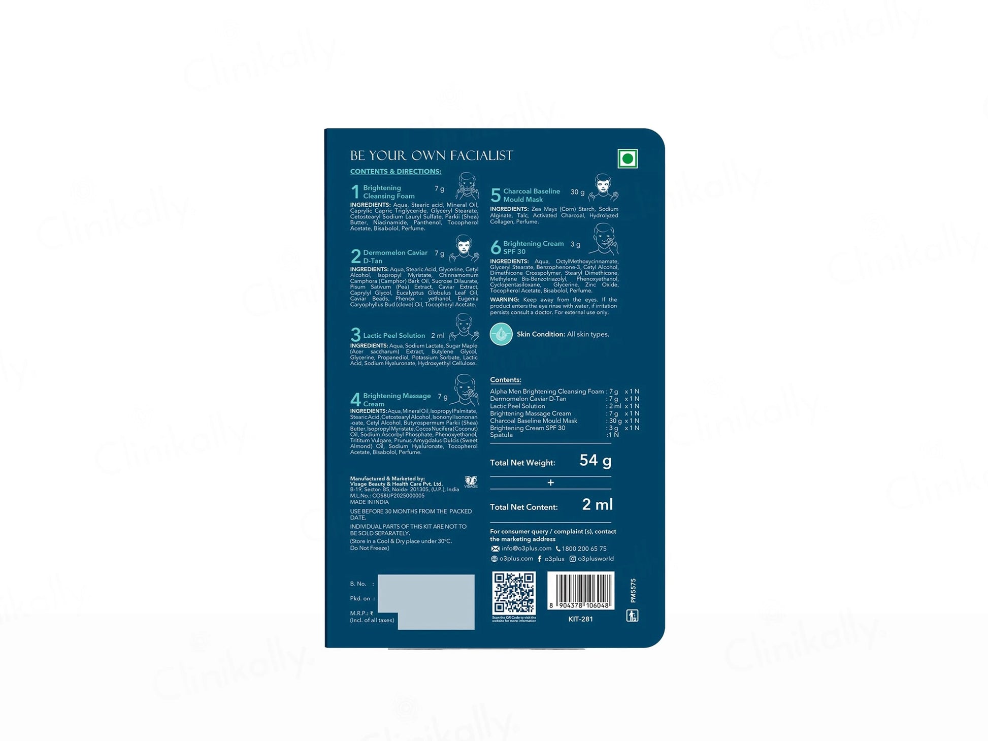 O3 Alpha Men Bright Groom Facial Kit