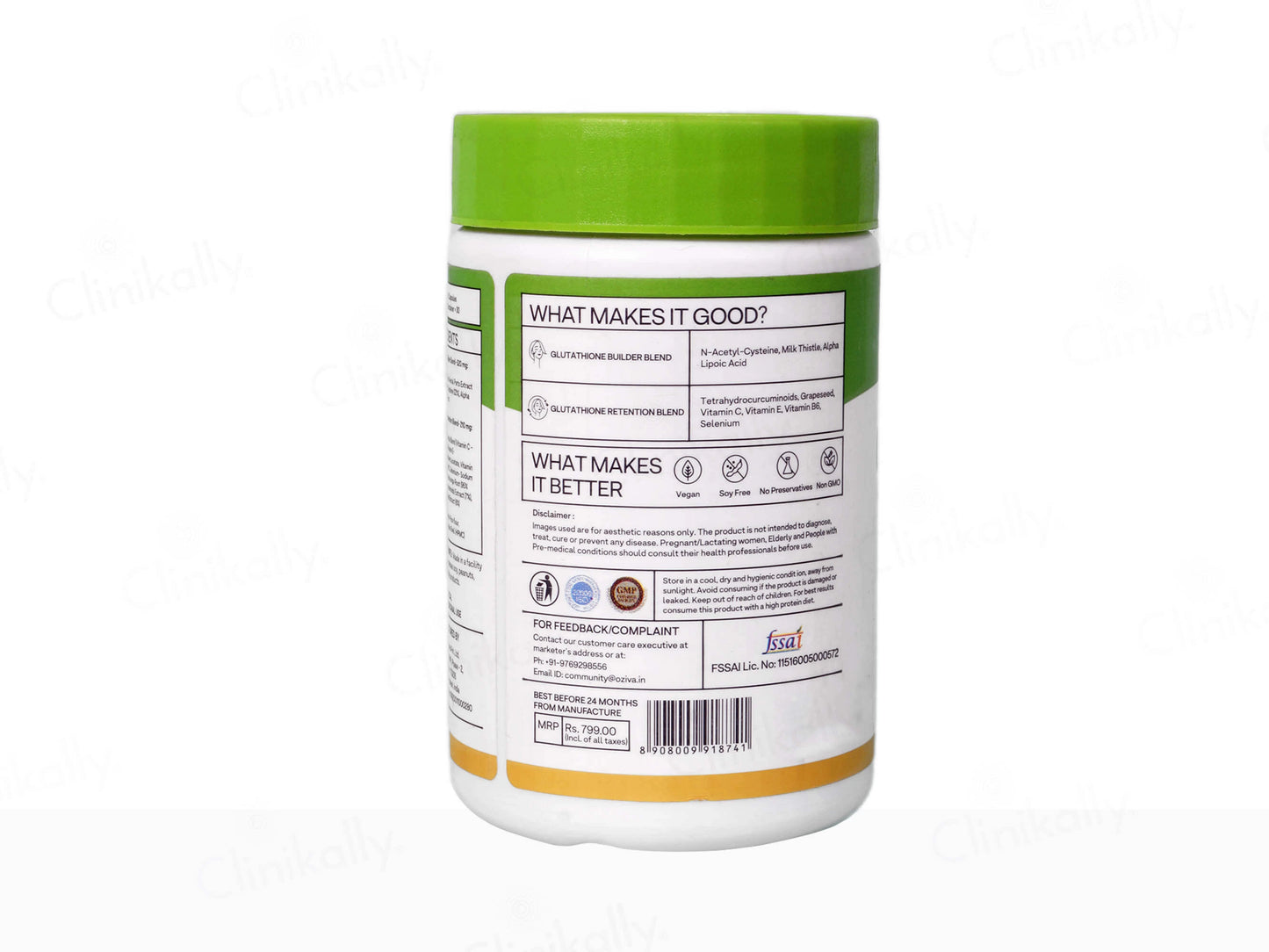 OZiva Glutathione Builder Skin Brightening and  Anti-Ageing Capsule
