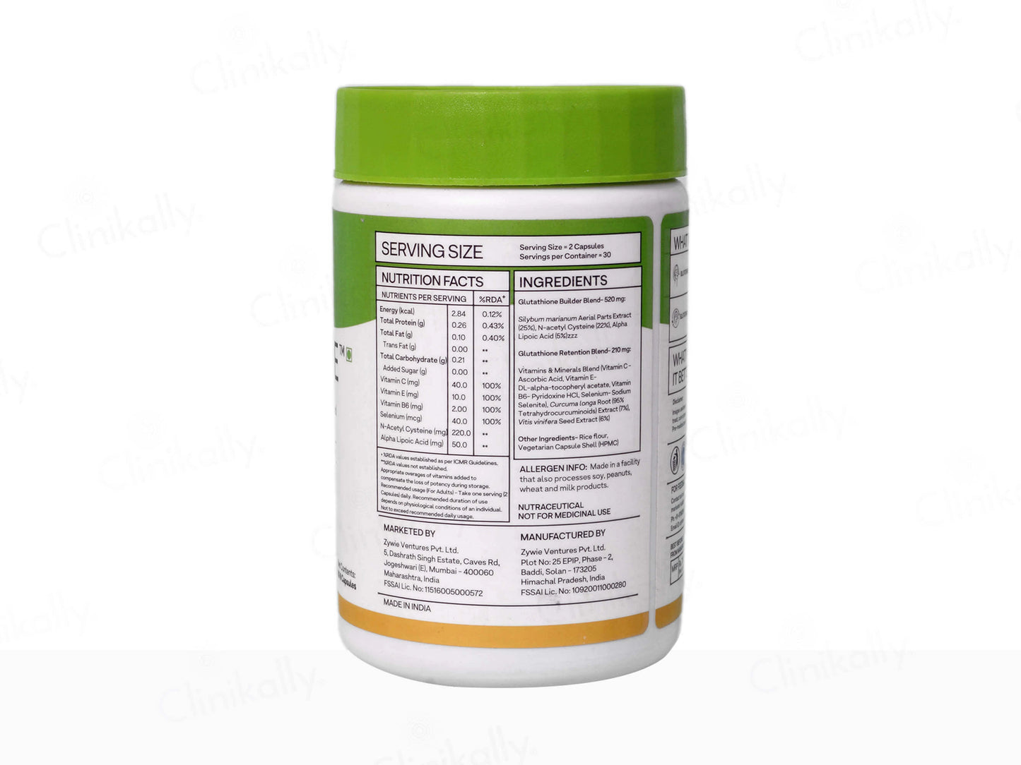 OZiva Glutathione Builder Skin Brightening and  Anti-Ageing Capsule