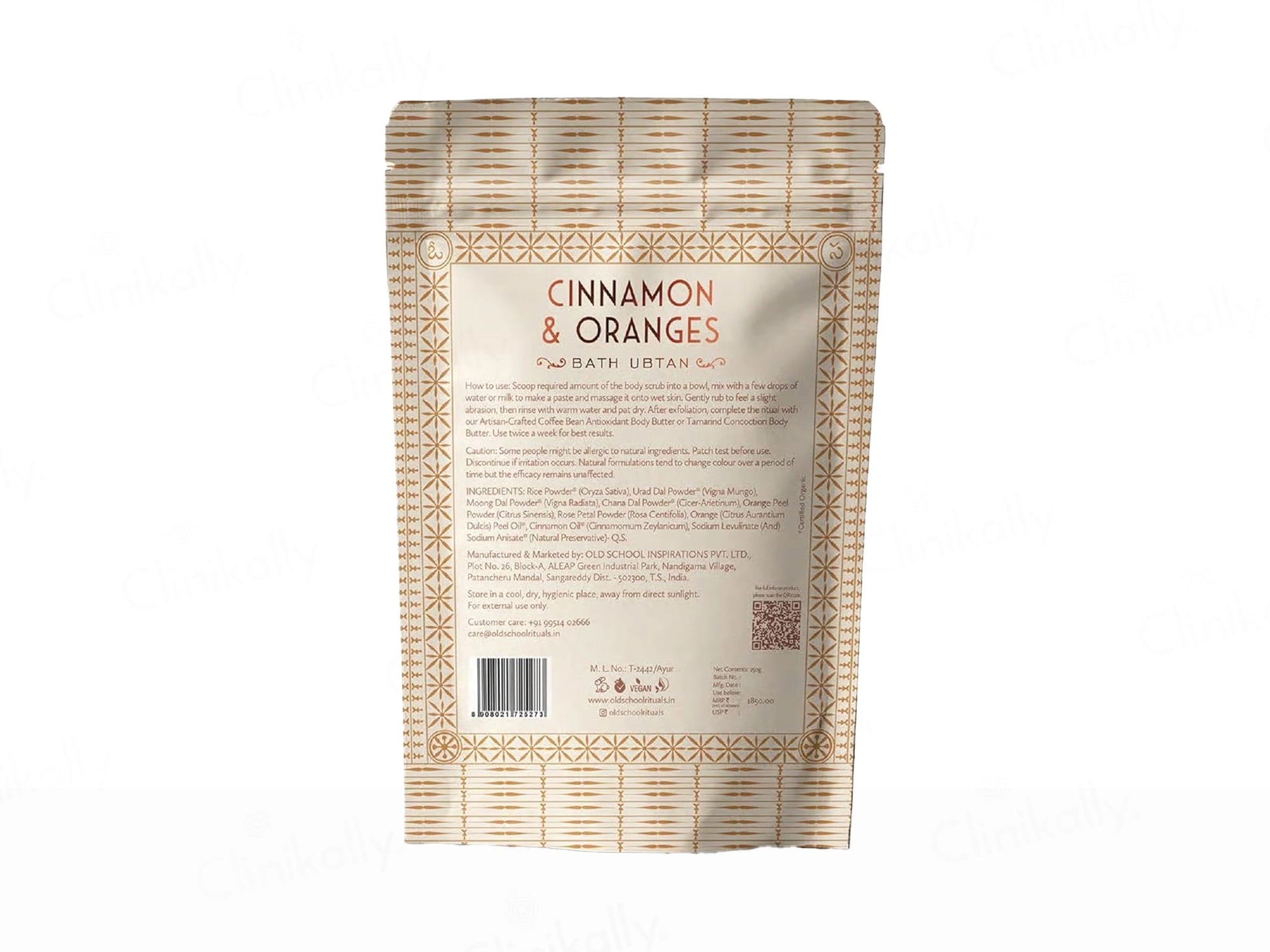 Old School Cinnamon and  Oranges Bath Ubtan