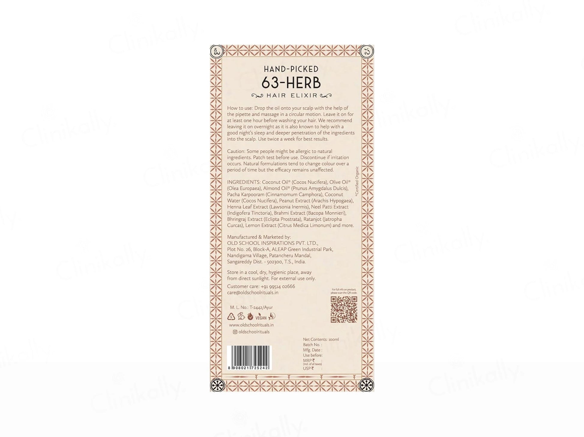 Old School Hand-Picked 63-Herb Hair Elixir