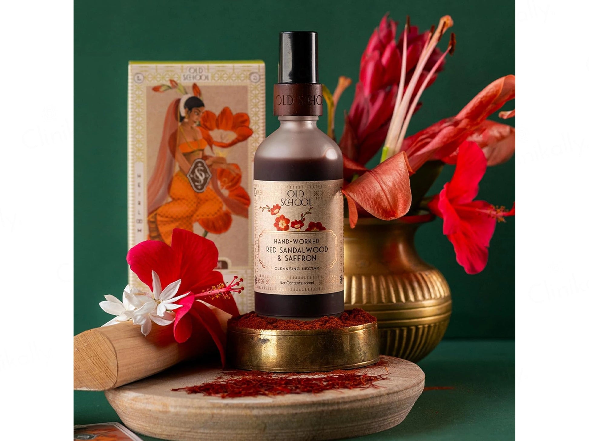 Old School Hand-Worked Red Sandalwood and  Saffron Cleansing Nectar