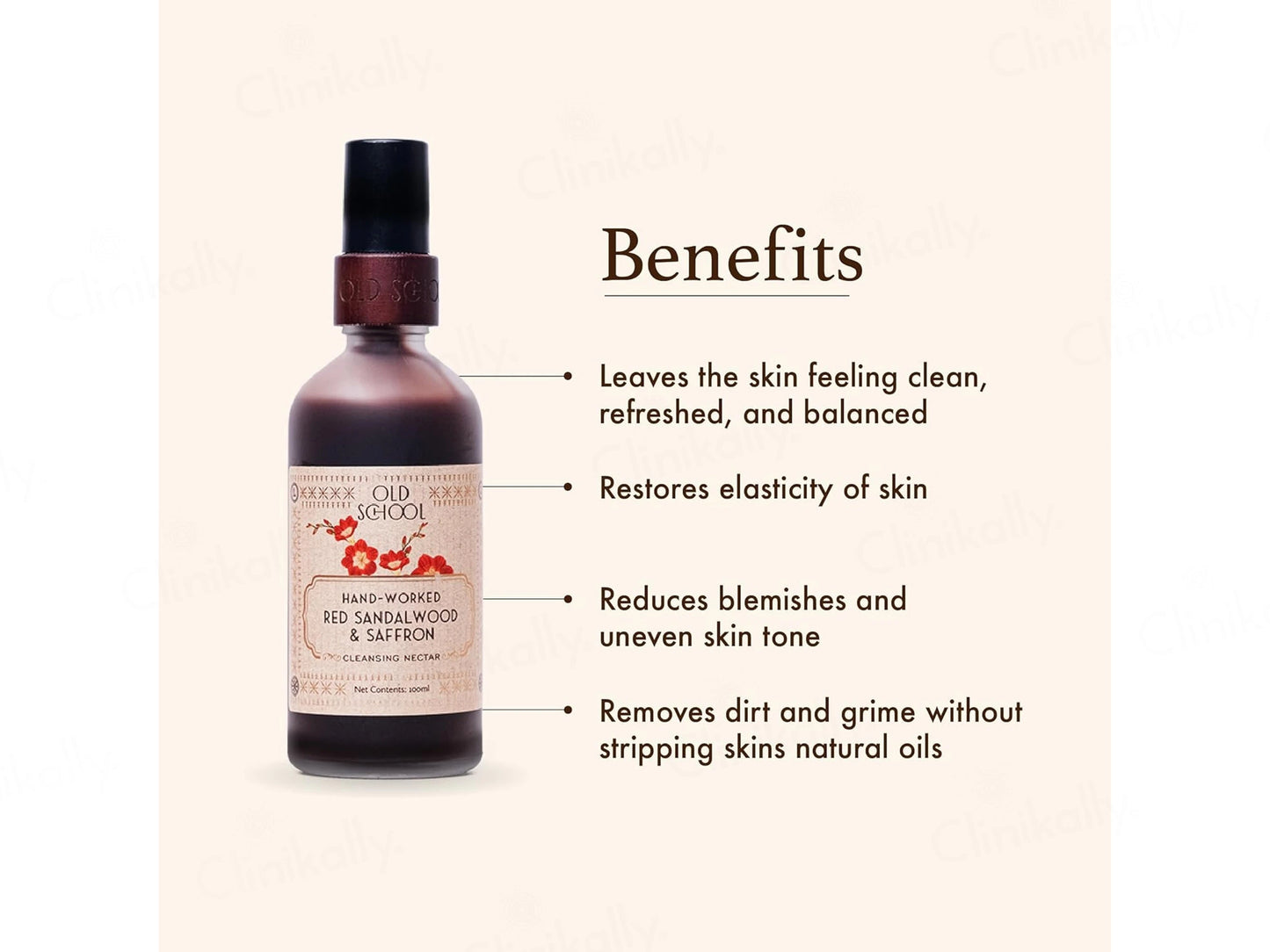 Old School Hand-Worked Red Sandalwood and  Saffron Cleansing Nectar