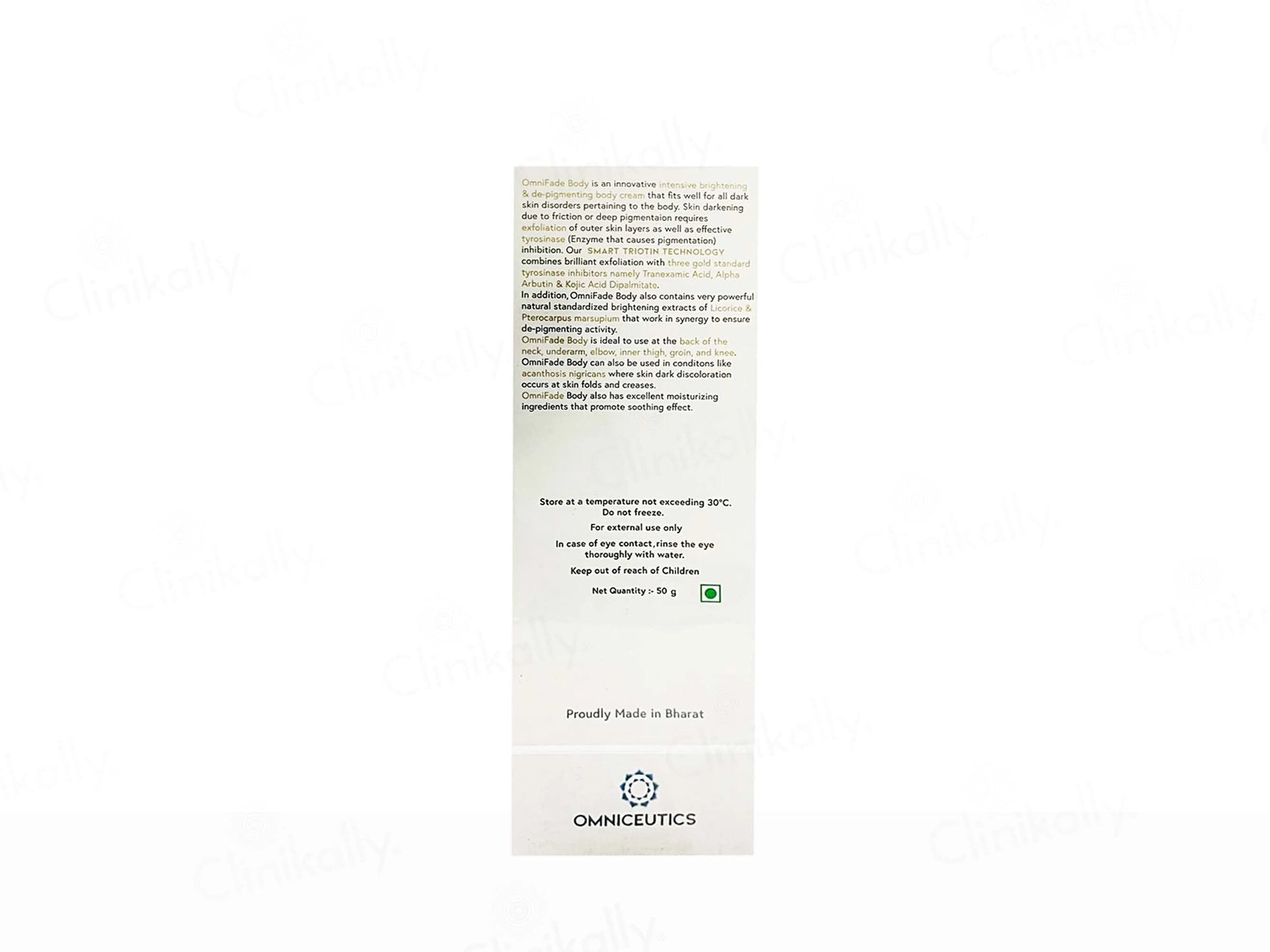 Omnifade Intensive Brightening and  Depigmenting Body Cream
