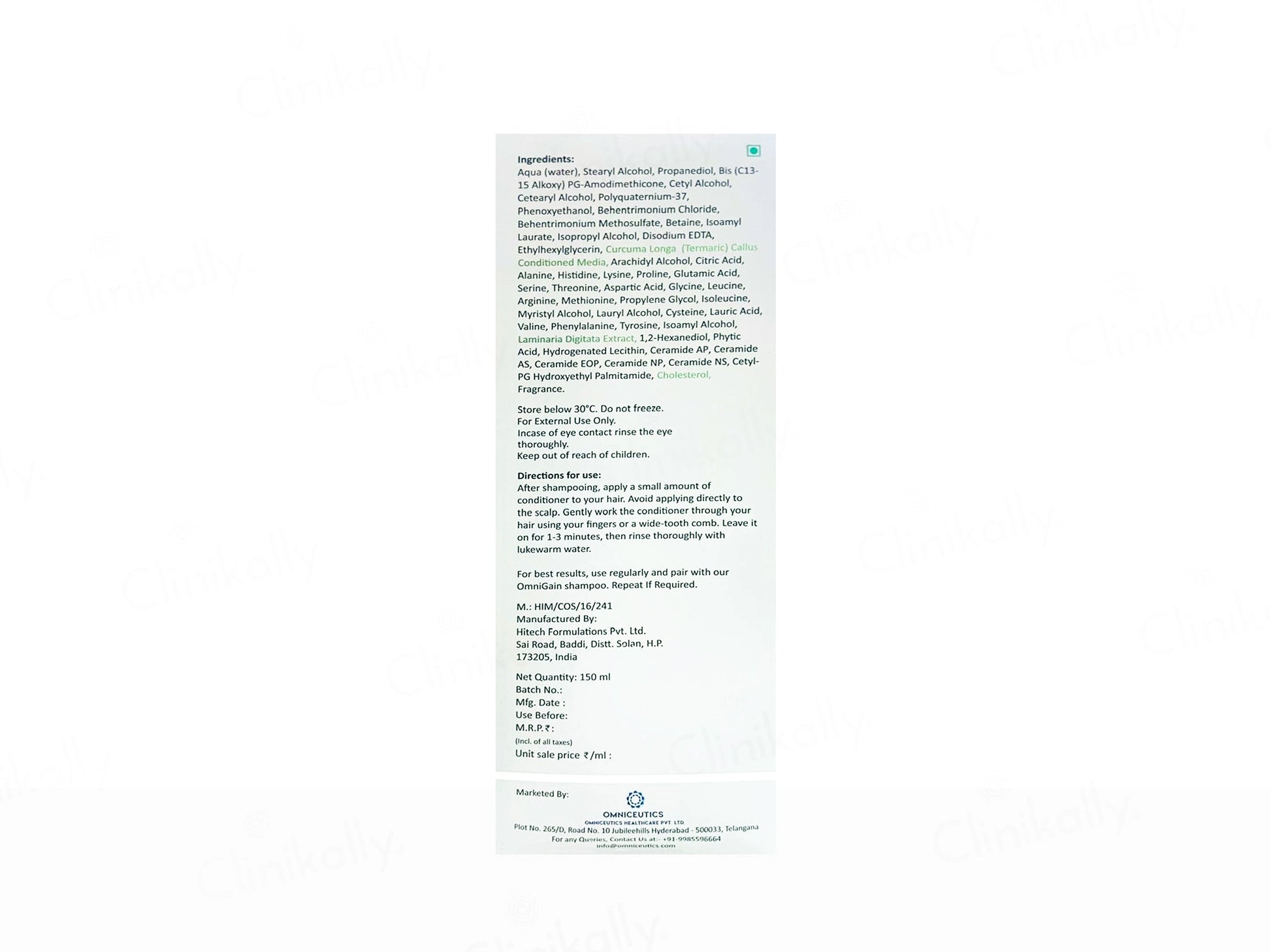 Omnigain Advanced Revitalizing and  Rebalancing Conditioner