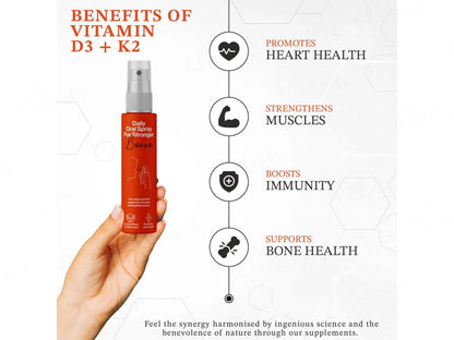 Oriygen Vitamin D3 and  K2 Daily Oral Spray - Orange Flavour