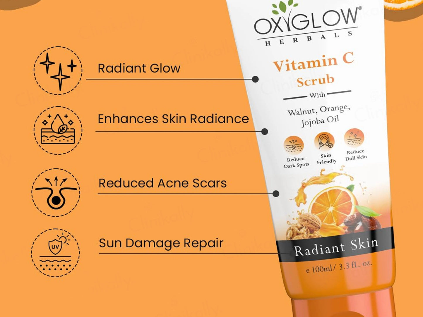Oxyglow Vitamin C Face Scrub