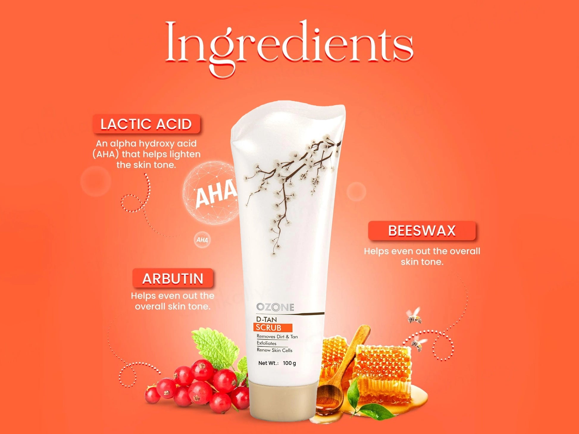 Ozone D-Tan Face Scrub