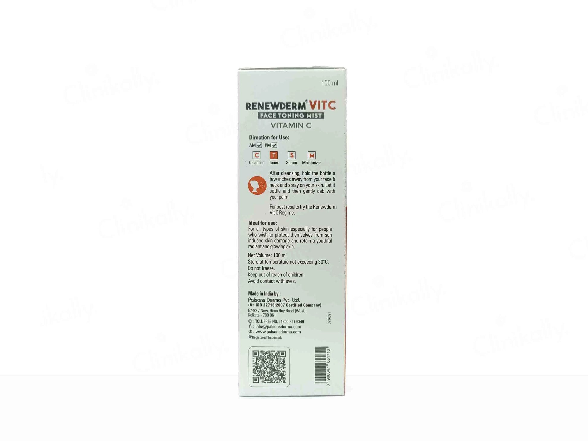 Palsons Renewderm Vit C Face Toning Mist
