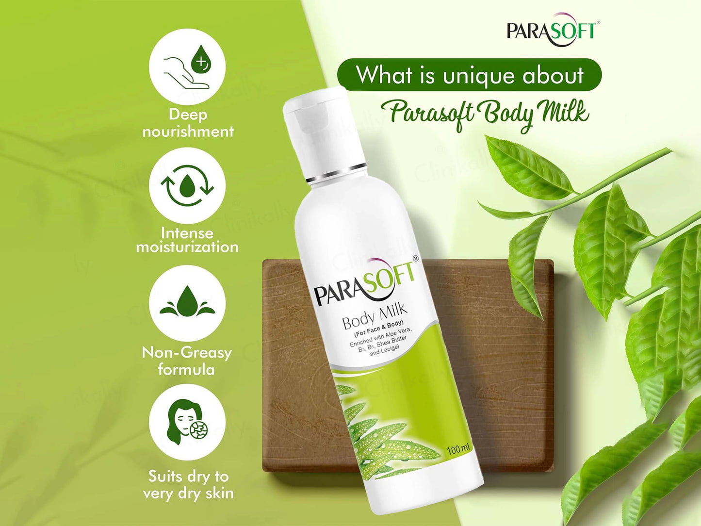 Parasoft Body Milk Lotion For Face and  Body