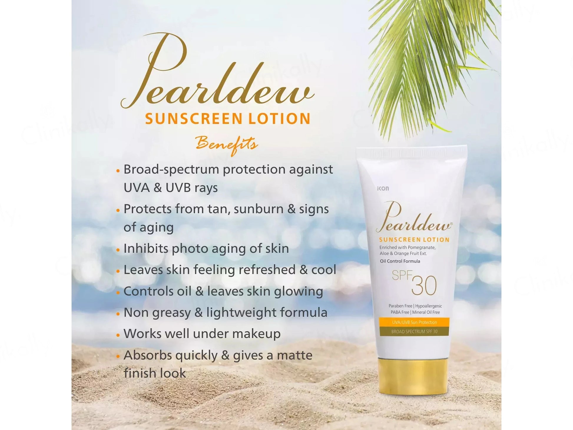 Pearldew Oil Control Sunscreen Lotion SPF 30