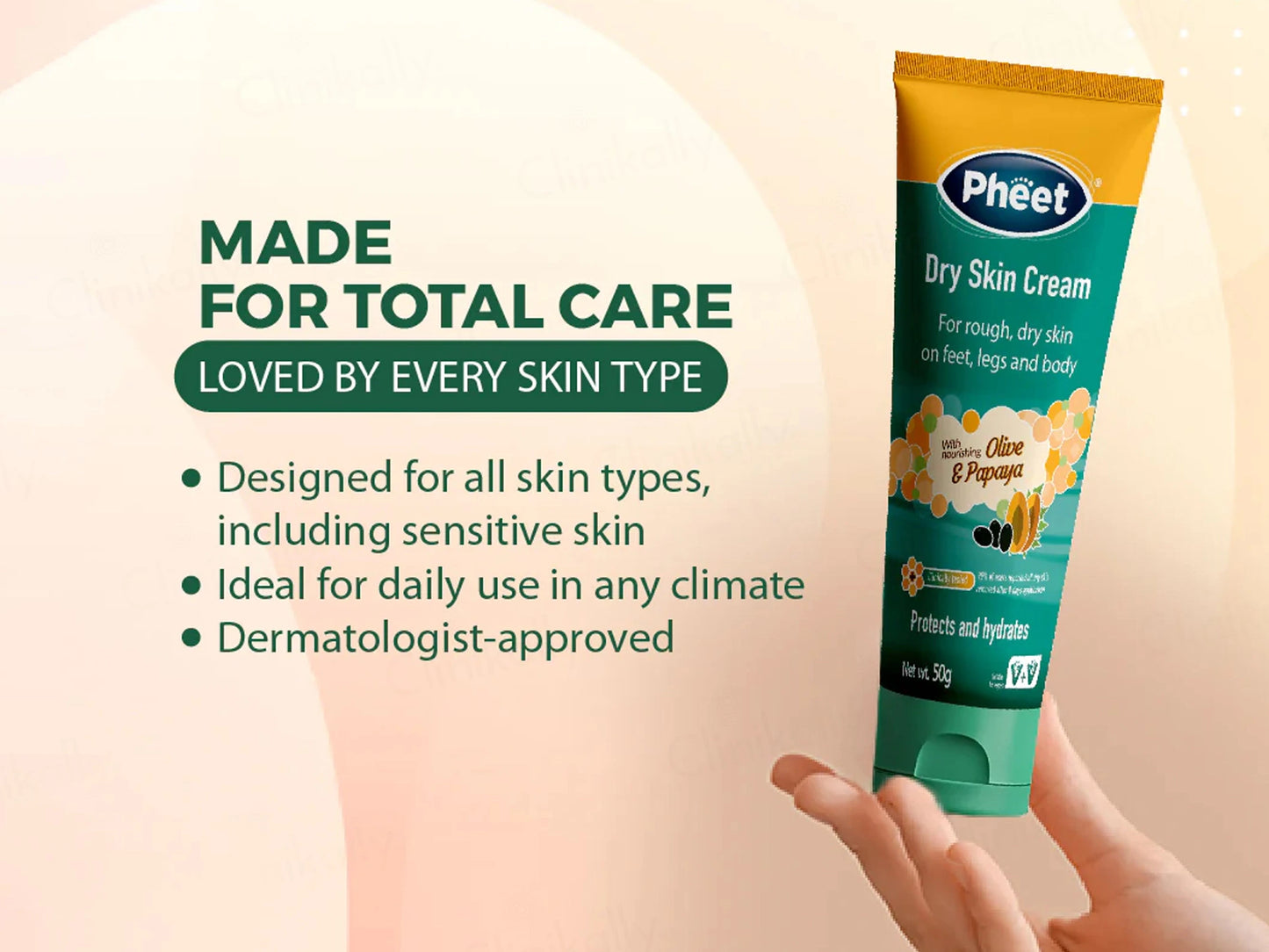 Pheet Dry Skin Cream With Olive and  Papaya